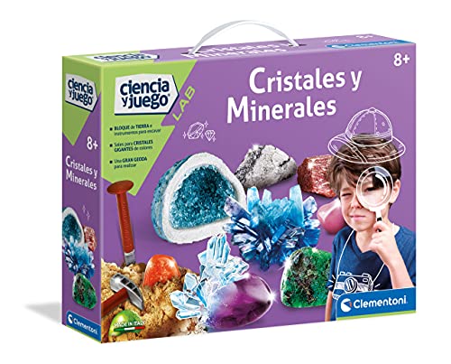 Clementoni-55349 - Cristales y Minerales - juego científico a partir de 8 años