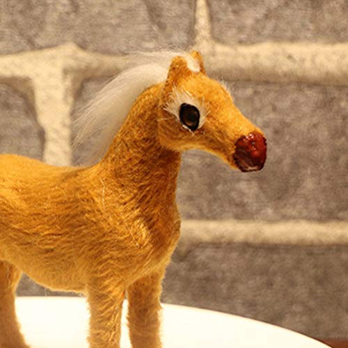 CLISPEED 2 Unids Caballo Estatuilla Juguete Realista Pony Figuras Animal Cake Toppers Regalo Valentines Potro Juguete Educativo Decoración para Oficina Tienda Hotel Bar Escolar