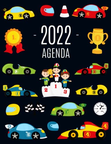Coche de Carreras Agenda 2022: Planificador Enero a Diciembre 2022 | 52 Semanas