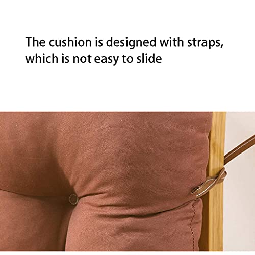 Cojín de baño Chaise Longue Cojín reclinable en color liso cepillado; anti-sarna gruesa de doble cara; cojín de balancín de ventana salediza con relleno de algodón perlado; alto (sin incluir la silla