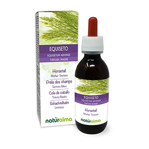 Cola de caballo (Equisetum arvense) hierba Tintura Madre sin alcohol Naturalma | Extracto líquido gotas 120 ml | Complemento alimenticio | Vegano