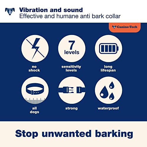 Collar Anti-Ladridos Avanzado | Eduque a su perro con sonido y vibraciones | 4 opciones de color | Con dos baterías extra
