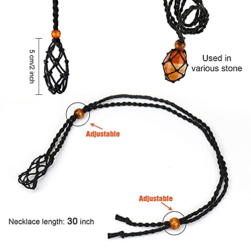 Collar de cuerda vacía, soporte de piedra ajustable, retro, soporte de piedra trenzada, collar de repuesto para cristales, cadena de piedra, joyería DIY (1 unidad)