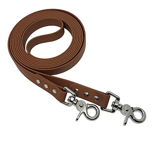 Collar & Leash C&L BR521 - Riendas cerradas para caballo (19 mm, BioThane®, 2,75 m), color marrón claro