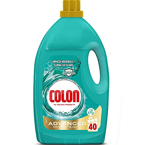 Colon Higiene - Detergente para Lavadora con Activos Higiénicos y Elimina Olores, Adecuado para Ropa Blanca y de Color, Formato Gel, 40 Dosis