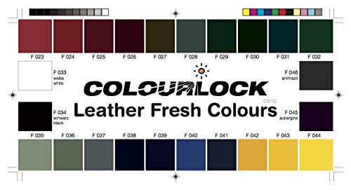 COLOURLOCK Tinte reparador Cuero/Piel F012 (Beige Claro ESTÁNDAR), 30 ml restaura el Color del Cuero en Coches, sofás, Ropa, Bolsos