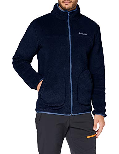 Columbia Rugged Ridge II Sherpa Fleece Chaqueta, Hombre, Collegiate Navy, Bluestone, L