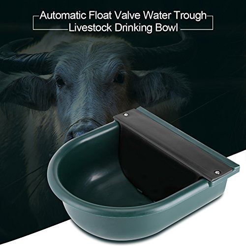 Comedero de Agua 4L con Válvula Flotante Automática para Caballos Ganado, Cuenco Agua Suministros Agrícolas de Plástico