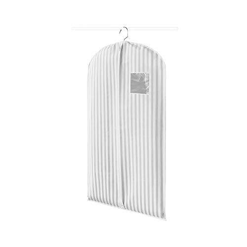 Compactor Funda corta para chaquetas con cremallera, Gama Anton, Color blanco y gris, Tamaño: 60 x 100 cm, RAN7503