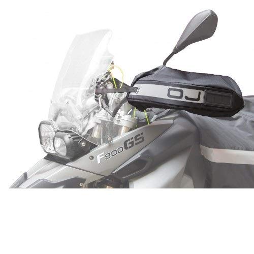 Compatible con montura cubrepuños C007 OJ afelpada térmica impermeable antifrío cubremanos acolchado cubremanos para moto scooter universal cuerda exterior fácil de montar