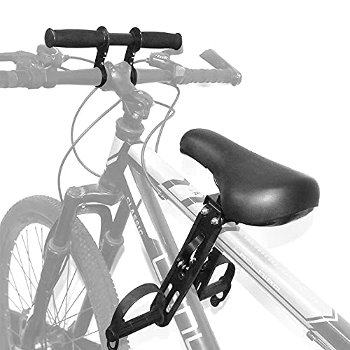 ConBlom Asiento infantil para bicicleta de montaña, asiento delantero para niños, asiento de bicicleta portátil con manillar, fácil de montar y desmontar, asiento delantero para niños de 2 a 6 años