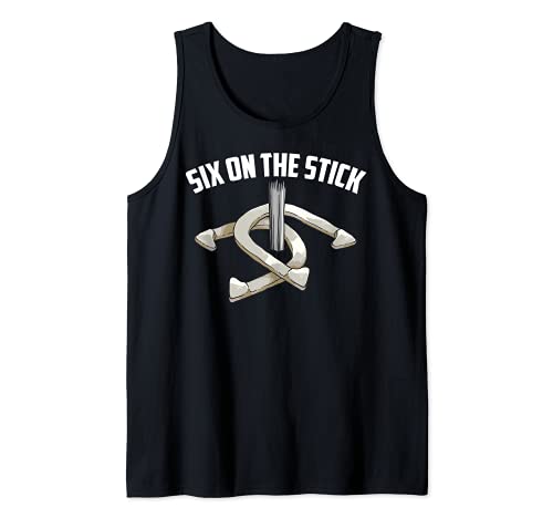 Cool Six On The Stick | Divertido regalo para amantes de la herradura Camiseta sin Mangas
