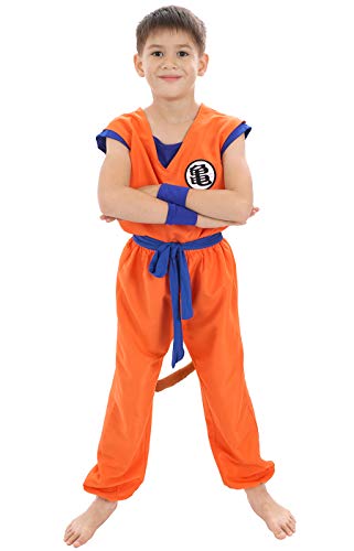 CoolChange Disfraz de Son Goku para niños | Traje de Entrenamiento en el Duende Tortuga | tamaño: 140