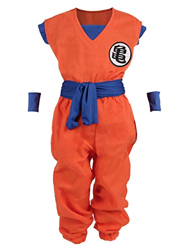 CoolChange Disfraz de Son Goku para niños | Traje de Entrenamiento en el Duende Tortuga | tamaño: 140