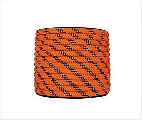 CORDAMARKET 10mm Cuerda driza, Adultos Unisex, Naranja Fluor, 25mts