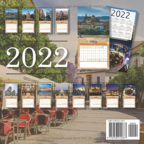Córdoba Calendario 2022: Calendario 2022 8.5''x8.5'' - Regalos para familiares y amigas amigos - Animales divertidos