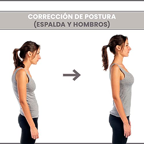 Corrector de postura - Corrector de espalda y hombros ajustable y transpirable - Chaleco corrector de postura para aliviar dolor - Faja soporte espalda para hombre y mujer (M)
