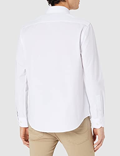 Cortefiel Camisa DE Vestir Coolmax ECOMADE Tailored, Blanco, S para Hombre