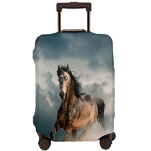 COSNUG Funda para equipaje (solamente) Dibujar a mano, color marrón caballo viaje maleta protector equipaje funda se adapta a 18-32 pulgadas, multicolor, 95