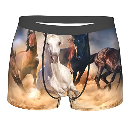 COSNUG Ropa interior para hombre 3d Montar a caballo Boxer Briefs troncos Pantalones cortos transpirables, multicolor, XXL