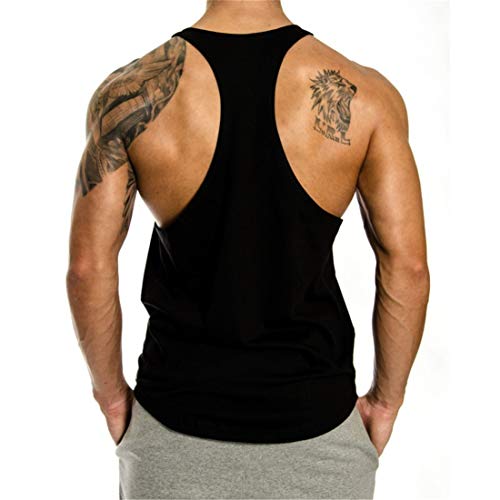 COWBI Chaleco para Hombres Impresión Deportivo Camiseta Sin Mangas de Tirante Sudadera Gimnasio Músculo Formación Túnica Tank Top