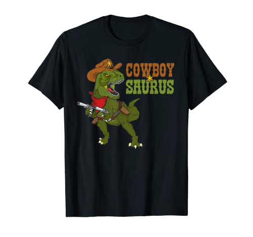Cowboy Rex Country Saurus dinosaurio en traje occidental divertido Camiseta