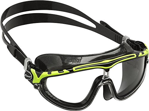 Cressi Skylight Premium Gafas de Natación Anti-vaho, Unisex Adulto, Negro/Lime, Talla única