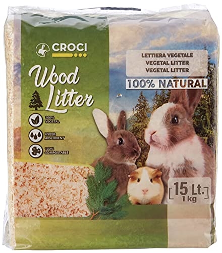 Croci R4AS0000 Wood Litter - Yacija Natural para Animales Domesticos, 1 kg