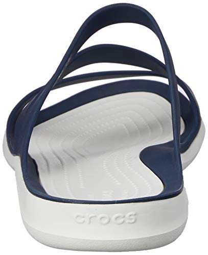 Crocs Swiftwater Sandal Mujer Sandal, Azul (Navy/White), 38/39 EU