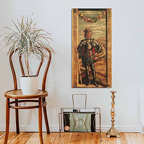 Cuadro en Lienzo Andrea Mantegna San Jorge Lienzos Decorativos xxl, Cuadros Decoracion Salon, Decoracion de Pared，Laminas para Cuadros (20x40cm 8 "x16", sin marco)