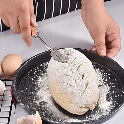 Cuchillo de panadero，Herramienta de corte de pan Cuchillo para masa Cuchillo de pan con 10 cuchillas de afeitar，para DIY Pan Masa Hornear Cocina
