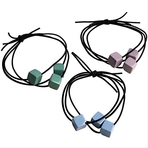 Cuerda de pelo cuadrado accesorios para el cabello banda de goma cabeza de la joyería anillo para el cabello cuerda para la cabeza
