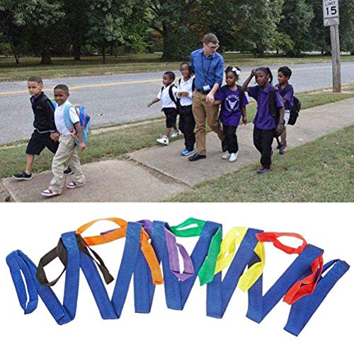 Cuerda para caminar, Cuerdas de seguridad para caminar de 146 pulgadas para niños en edad preescolar con asas de colores, rienda de seguridad para niños de nailon Cuerda de seguridad antipérdida