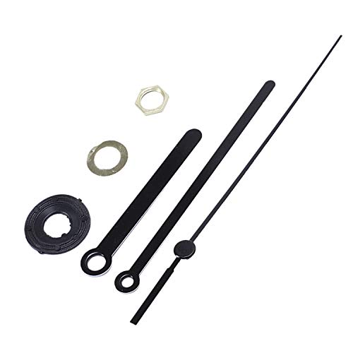 CUHAWUDBA 1 Paquete Piezas de Reparación DIY de Manos de Reloj de Pared de Repuesto Mecanismo de Movimiento del Péndulo Motor de Reloj de Cuarzo con Manos Y Kit de Accesorios (Negro)