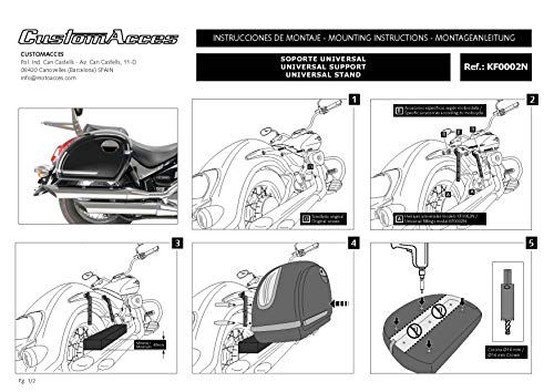 Customacces Alforjas Rígidas Easy (Juego) 12L. + Kit de Soportes Suzuki M1800 R Intruder (WVCA) '06-'17