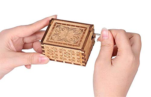Cuzit The Legend of Zelda Movie Theme Antique Carved Music Box Hand Crank Wooden Musical Box Toy