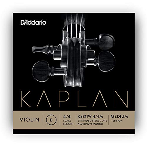 D'Addario Orchestral Zyex - Cuerda individual Mi para violín, escala 4/4, tensión dura, marrón
