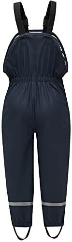 DAFENP Pantalon Impermeable para Niño Niña a Prueba de Viento Pantalón de Agua Trekking Prueba Sucia Pantalones de Barro Mono con Transpirable Forro Textil YK1335H-NavyBlue-104