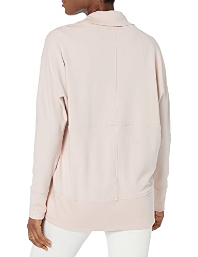 Daily Ritual Terry Cotton and Modal Cocoon Sweatshirt Novelty-Athletic-Sweatshirts, Rosa, US L (EU L - XL)