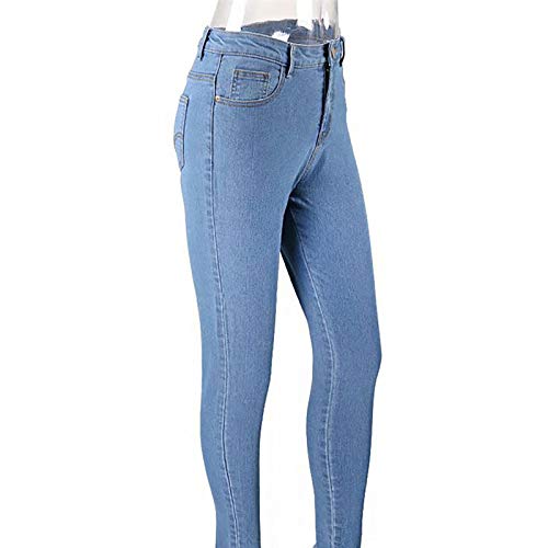 Daiwen Pantalones Vaqueros con Cremallera Trasera para Mujer Pantalones Vaqueros Ajustados Elásticos con Cremallera en la Espalda, Pantalones Vaqueros de Cintura Alta Pantalones Lápiz con Bolsillos