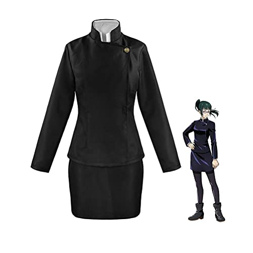 Dan&Dre Jujutsu Kaisen - Disfraz de anime para cosplay + falda + fanny pack conjuntos de abrigo Zenin Maki + falda trajes de cosplay para Halloween