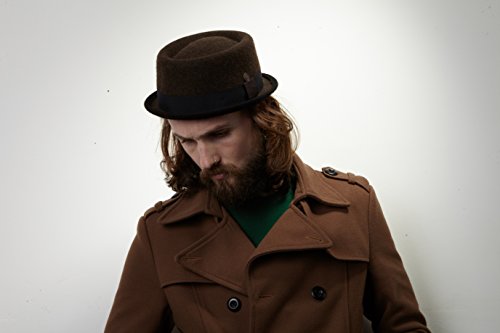 DASMARCA Tony Cordova Invierno Wollfilz Stingy Brim Porkpie Hut - S