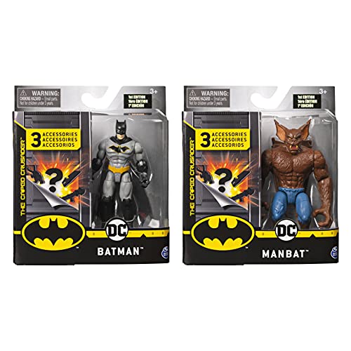 DC Comics Batman - Juego de 2 Figuras de Batman y Man (10 cm)