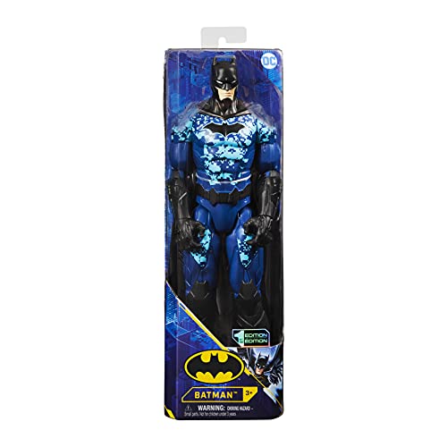 dc comics Inch Tactical Action (Blue Suit), for Kids Aged 3 and up Batman 12" Bat-Tech Figura de acción táctica (Traje Azul), para niños de 3 años en adelante, Color (Spin Master 6060343)