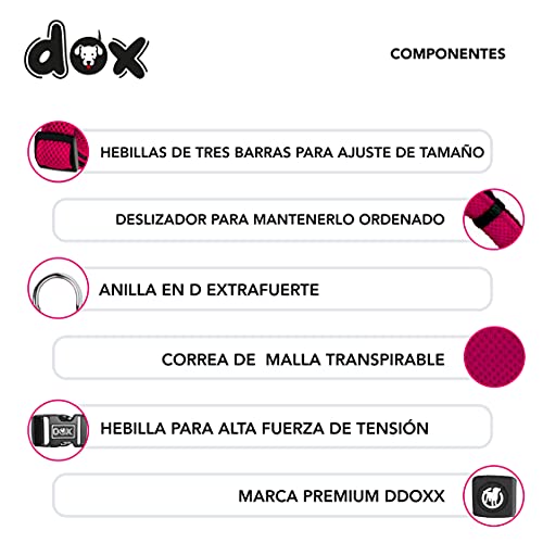 DDOXX Arnés Perro Step-In Air Mesh, Ajustable, Acolchado | Muchos Colores & Tamaños | para Perros Pequeño, Mediano y Grande | Accesorios Gato Cachorro | Rosado Pink, S
