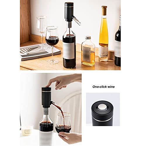 Decantador de Vino Fast Decanter Hogar de Lujo de Lujo de Alta Gama de Vino Tinto con collero automático Decantador eléctrico Creativo para Vino Whisky Vino Tinto Jarra de Vino