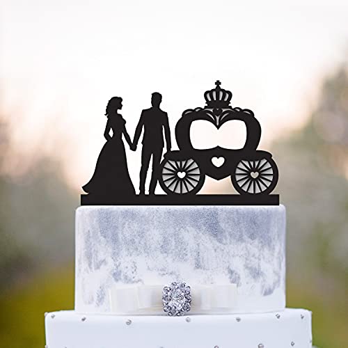 Decoración personalizada para tartas de boda para carruaje de boda Mr and Mrs. Decoración para tarta de boda, para hombres, mujeres