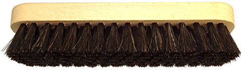 DELARA Dos cepillos lustradores Grandes de Madera con hendiduras de Agarre; Suaves cerdas de Crin de Caballo, Color marrón o Negro