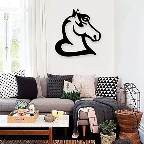 Delisouls Adorno de metal con forma de corazón de caballo, moderno y simple, decoración de hierro forjado de metal para el jardín del hogar