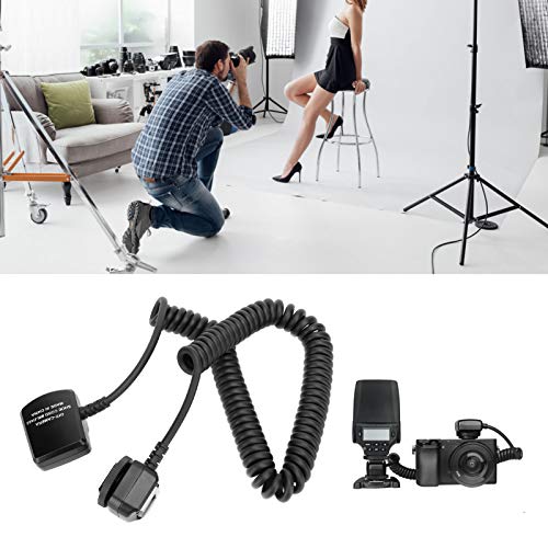 Deror MK-FA02 Cable de sincronización de Flash de cámara Cable de sincronización de Zapata TTL de 9,8 pies para cámara Sony y Linterna